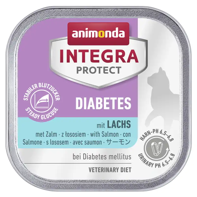 Sparpaket 16 x 100 g Animonda Integra Protect Diabetes mit Lachs Katzen Nassfutter Direktkauf